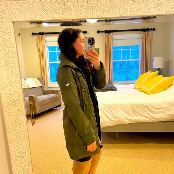 Michael Michael Kors Olive Green Rain Jacket - Picture 11 of 11